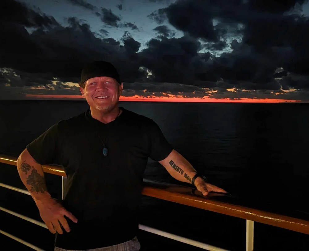 Hatley at sunset on the water